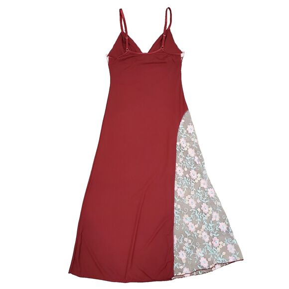 Y2K Fairy Babydoll Maxi Slip Dress M Embroidered Sheer Mesh Dainty Coquette - Picture 2 of 13